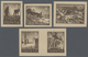 (*) Feldpostmarken: WLASSOW ARMEE: 1943, Probedrucke 50 K. Bis 10 Rbl. Dunkelbraun, Kompletter Satz Ohne - Autres & Non Classés