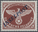 * Feldpostmarken: 1944, Feldpost-Päckchenmarke GEZÄHNT Mit Agramer Aufdruck "INSELPOST" Dunkelblau Pla - Altri & Non Classificati