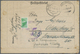 Br Feldpostmarken: 1945, Kurland-Halbierung (rechte Hälfte) Mit Diestsiegel Auf Faltbrief Bedarfsgebrau - Autres & Non Classés