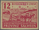 ** Sowjetische Zone - Provinz Sachsen: 1945, Bodenreform 12 Pf., Geschnitten Mit Druck Auf Der Gummisei - Andere & Zonder Classificatie