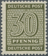 ** Sowjetische Zone - West-Sachsen: 1945,  Freimarken 30 Pf. Mit Wasserzeichen Y In Seltener B-Farbe Du - Sonstige & Ohne Zuordnung