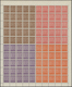 ** Sowjetische Zone - West-Sachsen: 1945, Freimarken Ziffern, Beide Großbögen, Tadellos Psotfrisch Und - Autres & Non Classés