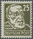 ** DDR: 1925, 25 Pfg. Persönlichkeiten Auf Gewöhnlichem Papier Mit Plattenfehler: 'gebrochene Ohrmusche - Altri & Non Classificati