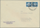 Br DDR - Dienstmarken A (Verwaltungspost B): 1954, 12 Pf Preußischblau, Senkr. Paar Als Portogerechte M - Sonstige & Ohne Zuordnung