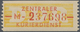 ** DDR - Dienstmarken B (Verwaltungspost A / Zentraler Kurierdienst): 1958, ZKD 10 Pfg M (Dresden) Tade - Autres & Non Classés