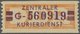 ** DDR - Dienstmarken B (Verwaltungspost A / Zentraler Kurierdienst): 1958, Wertstreifen Für Den ZKD, 2 - Sonstige & Ohne Zuordnung