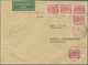Br Berlin: 1949, 20 Pf Rot Bauten, 2 Postschnelldienstbriefe: Dabei Senkr. 4er-Streifen Auf Brief Von B - Sonstige & Ohne Zuordnung
