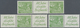 ** Berlin - Zusammendrucke: 1949, 10 Pf Grün Bauten In 3 Waager. Zusammendrucken Postfrisch, Mi 1.580.- - Zusammendrucke