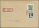 Br Französische Zone - Baden: 1949, 10 Pfg. Rotes Kreuz-Blockmarke Und 50 Pfg. Freimarke Als Portogerec - Altri & Non Classificati