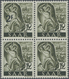 **/ Saarland (1947/56): 1947, 2 Fr. Auf 12 Pfg. Schwarzgrauoliv, Postfrischer 4-er Block Mit Nur Einmal - Nuovi