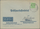 Br Bizone: 1945, 5 Pf AM-Post EF Als Postscheckbrief Auf Provisorisch Verwendetem "Luftpost Postsparkas - Altri & Non Classificati