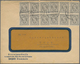 Br Bizone: 1945, 4 Pf AM-Post Engl. Druck, 12 Stück (zwei 6er-Blocks) Als Portogerechte MeF Auf Brief D - Autres & Non Classés