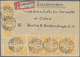 Br Bizone: 1945, 6 Pf Gelborange AM-Post Engl. Druck, 14 Stück Als Portogerechte Massen-MeF Auf Einschr - Altri & Non Classificati