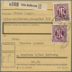 Br Bizone: 1946, 2 X 60 Pf Braunkarmin, Portogerechte MeF Auf Paketkarte Von Köln-Dellbrück, 23.3.46, N - Sonstige & Ohne Zuordnung