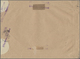 Br Bizone: 1948, 84 Pf Arbeiter Netzaufdruck, Senkr. Paar Vom Bogenrand Als Portogerechte MeF Auf Einsc - Sonstige & Ohne Zuordnung