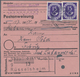Br Bundesrepublik Deutschland: 1953, Postanweisung Mit 2-mal 15 Pfg. Posthorn Ab RÜSSELSHEIM Nach Selbi - Autres & Non Classés