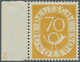 * Bundesrepublik Deutschland: 1951: 70 Pfg. Posthorn Vom Linken Seitenrand Mit Plattennummer "2". Lt. - Altri & Non Classificati