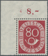 **/* Bundesrepublik Deutschland: 1951: 80 Pfg Posthorn Postfrisch Aus Der Linken Oberen Ecke Mit Formnumm - Altri & Non Classificati