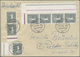 Br Bundesrepublik Deutschland: 1958, 1 Pf Dkl'blaugrau Ziffer, Wz. 4W, 7 Stück, Teils Mit Stegansätzen - Sonstige & Ohne Zuordnung