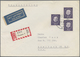 Br Bundesrepublik Deutschland: 1959, 70 Pf Heuss Medaillon, EF Auf Luftpost-Postkarte Von Hannover-Flug - Altri & Non Classificati