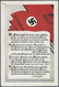 Ansichtskarten: Propaganda: 1933 (ca). Farbkarte Mit Abb. HK-Fahnen Und Text Des "Horst-Wessel-Liede - Parteien & Wahlen