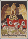 Ansichtskarten: Propaganda: 1937. Farbkarte "Reichs-Parteitag-Nürnberg" Mit Abb. "Reichsadler Mit HK - Partiti Politici & Elezioni