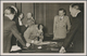 Ansichtskarten: Propaganda: 1938, "Hitler Unterschreibt Abkommen Von München", Im Hintergrund Offizi - Parteien & Wahlen