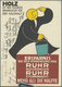Ansichtskarten: Nordrhein-Westfalen: INDUSTRIE: 1929/1931, "RUHR-NUSSKOHLEN/EIFORMBRIKETTS" Werbekar - Autres & Non Classés