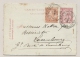 België - 1894 - 10c Carte-Lettre Met Bijfrankering Van Tirlemont Naar Luxembourg - Enveloppes-lettres