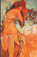 SIGNED ILLUSTRATION, ALPHONSE MUCHA- YOUNG WOMAN, ADVERTISING - Mucha, Alphonse