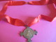 Grande Médaille Sacré Cœur De Montmartre/avec Ruban Satin /Vœu National/Adoration Du Sacré Cœur/Début XXéme     CAN734 - Godsdienst & Esoterisme