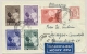 België - 1937 - 5 Zegels Astrid / Boudewijn Op Briefkaart Per Luchtpost Van Brussel Naar Stuttgard / Deutschland - Brieven En Documenten