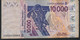 W.A.S. BENIN P218Bl 10000 Francs (20)12 F-VF No Tear,no P.h. - Bénin