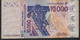 W.A.S. BENIN P218Bl 10000 Francs (20)12 F-VF No Tear,no P.h. - Benin
