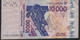 W.A.S. BENIN P218Bo 10000 Francs (20)15 AVF No Tear,no P.h. - Bénin