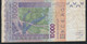 W.A.S. BENIN P218Bo 10000 Francs (20)15 AVF No Tear,no P.h. - Bénin