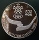 NORTH KOREA 500 WON 1988 SILVER PROOF "Winter Olympics"  Free Shipping Via Registered Air Mail - Korea, North