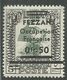 FEZZAN LIBYA 1943 PITTORICA DI LIBIA SOPRASTAMPATO SURCHARGED SURCHERGE O,50f SU CENT. 5c MNH CERTIFICATO - Fezzan & Ghadames