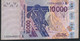 W.A.S. Ivory Coast P118Al 10000 Francs (20)12 VF No Tear,no P.h. - Côte D'Ivoire