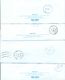 Kazakhstan.Four Envelopes Past The Mail. Two Envelopes Registered. - Kazakhstan