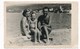 REAL PHOTO -  Family Man Swimsuit Women And Kid Boy On Beach,Homme Femme Et Enfants Garcon Sur La Plage, Old Photo - Personnes Anonymes