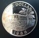 BERMUDA 1 DOLLAR 1988 SILVER UNC "Railroad" Free Shipping Via Registered Air Mail - Bermudas