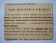 VAN HOUTEN'S CACAO - Image Découpée ? ...(voir Verso) - - Van Houten