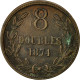 Monnaie, Guernsey, 8 Doubles, 1874, Heaton, Birmingham, TTB, Bronze, KM:7 - Guernsey