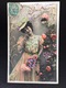 CPF022 - Carte Postale Fantaisie - Femme Entourée De Fleurs - Sonstige & Ohne Zuordnung