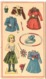 1890'es Vintage PAPER DOLL ALBUM 5 Sheet Puppen-Abum Poupées En Carton Papier 12 X 18,5 Cm - Andere & Zonder Classificatie