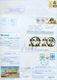 Kazakhstan.Four Envelopes Past The Mail. Tree Envelopes Registered. - Kazakhstan