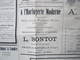 Delcampe - 1910 JOURNAL LES HAUTES-VOSGES Organe Du Parti Républicain Radical De L'Arrondissement De REMIREMONT + Publicitée - Autres & Non Classés