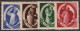 HUN SC #B195-8 MH (HR) 1947 S-P / Charitable Purposes CV $13.75 (if NH) - Unused Stamps