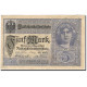 Billet, Allemagne, 5 Mark, 1917-1918, 1917-08-01, KM:56b, TTB - 5 Mark